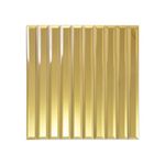 Soulscrafts Rectangle 12 x 12 Inch Mirror Glass Subway Tile with Beveled Edge for Kitchen Backsplash/Bathroom Wall Pool Tiles Pack of 5 Gold (5 sq.ft.)