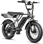 Jasion RetroVolt Electric Bike for Adults, 2000W Peak, 30 MPH Electric Mountain Bike, 624WH Removable UL Certified Battery, 70 Miles Electric Dirt Bike, 20'' X 4'' Fat Tire All-Terrain E-Bike