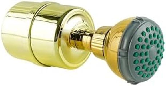 Crystal Quest Shower Filter with Shower Head - Gold - Advanced Multi Stage Filtration for Cleaner Water - Removes Chlorine, Heavy Metals - Promotes Healthier Skin, Softer Hair - Long-Lasting