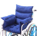 DIVECODE Wheelchair Cushion Soft Cotton Wheelchair Accessories Helps Prevent Pressure,Armrest and Support Coccyx& Tailbone ,Non- Slip, Blue