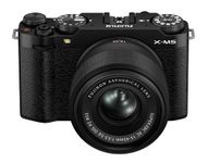 Fujifilm X-M5 Mirrorless Camera Body, w/ XC15-45mmF3.5-5.6 OIS PZ Lens Kit, Black