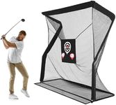 Houseables Golf Net, Automatic Ball Return Golf Practice Net, Golf Hitting Net with Targets, 8.2x8.2FT, Golf Nets for Backyard Driving, Golf Netting, Golf Driving Net, Golf Ball Net for Indoor Outdoor