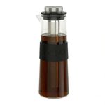 bonVIVO Cold Brew Coffee Maker Glass Jug Frida, 1 Litre (8 Cups) Iced Coffee Pot with Permanent Filter, Portable, Easy Clean, Eco-Friendly, Ideal Cold Brew Brewer for Coffee & Tea Lovers