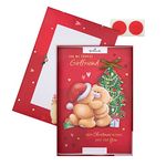 Hallmark Boxed Christmas Card for Girlfriend - Cute Forever Friends with Hearts Design