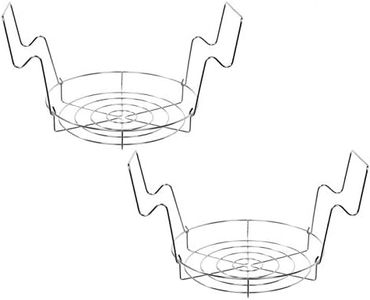 Concord 12" Stainless Steel Canning Rack. Holds 8 Pint or 7 Quart Jars. No Rust, Extra Stability. FITS IN POT WITH AT LEAST 12.5" WIDTH. BULK PACKS (2 Pack)