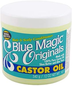 Blue Magic Originals Castor Oil 12 Ounce Jar (354ml) (6 Pack)