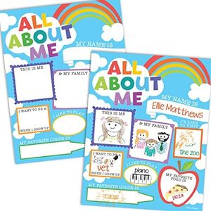 20 Colorful Read All About Me Posters For Elementary School Posters - All About Me Posters Elementary School Supplies For Teachers For Classroom, Star Student Posters Elementary Classroom Supplies