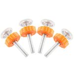 Unlorspy 4 Pack Baby Gate Threaded Spindle Rod M10 (10mm) Baby Gate Screw Replacement Hardware Parts Kit for Pressure Mounted Baby & Pet Safety Gates & Stair Gates (10mm, Orange)