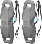 KEMIMOTO Enlarge Boat Fenders, Boat Bumpers for Docking with Lope, Upgraded Boat Bumpers, Boat Fender for Docking for Pontoon, Jon Boat, Gray, 2 PCS