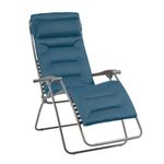 Lafuma Clip XL Air Comfort Outdoor Home Zero Gravity Relaxing Recline Lounge Chair with Steel Tubing, Garden Recliner Chair Ideal for terrace, or pool - Coral Blue