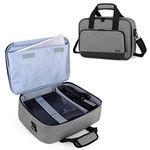 Luxja Projector Carrying Bag with Protective Sleeve for Laptop, Projector Case with Accessories Pockets (Compatible with Optoma, Epson, BenQ and other Projectors), 39.4 CM x 28 CM x 13.5 CM, Grey