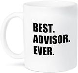 3dRose Best Advisor Ever - Bold Black Text - Fun Work and Job Pride Gifts - Ceramic Mug, 15-Ounce