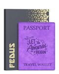 FEDUS Premium Passport Holder for Men and Women Passport Cover Case Wallet with Credit/Debit Card, ID Card, Ticket, Currency, Boarding Pass Slots, RFID Protected Travel Document Accessories Organiser