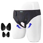 Hernia Belts for Men Inguinal, Hernia Support Brace for Groin Pain Relief, Hernia Truss for Bilateral Hernia, Adjustable Waist Guard Left or Right Side (M with 4 Compression Pads)…