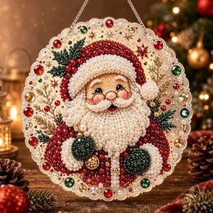 Christmas Diamond Art Hanging Ornament Kit DIY Handmade Decor (Style A)