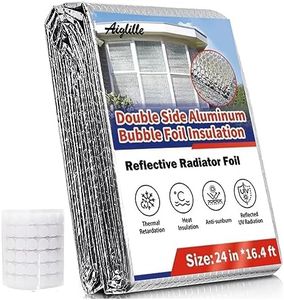 Aiglille Reflectix Insulation, 24 in W x 16.4 ft L Double Bubble Reflectix Thermal Foil Insulated for RV Window, Window Insulation for Summer Heat