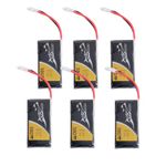 6pcs Tattu 3.7V 380mAh 1S LiPo Battery Pack with Molex Plug for Hubsan X4 H107C H107D H107L Syma X11 X11C TDR Spider Holy Stone HS170 F180W（Charger Doesn't INCLUD in Canada