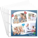 Heavyweight 12x12 Page Protectors, 100 Pack, Scrapbook Refill Pages Protective Sleeves, Fit 12x12 Scrapbook Binder and Photo Album