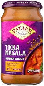 Patak's Tikka Masala Simmer Sauce, Medium-Spiced Curry with Yogurt, Tomatoes & Spices, Gluten-Free & Vegetarian Indian, Perfect for Quick & Easy Chicken, 15 oz Jar, 3-Pack