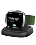 NEWDERY Wireless Charging Station for Apple Watch 10/Ultra Fast Charger Dock Stand Magnetic iWatch Charging Holder Portable Mini Travel Charger for iWatch Series 10/9/8/7/6/5/3/2/SE, Black