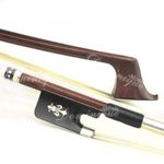 D Z Strad Model 205 Cello Bow Top Brazil Wood wit Ebony Frog with inlayed fleur-de-lis (4/4 - Full Size)