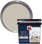 V33 Renovation Multi-Surface Paint Hemp 750ml | Direct To 20 Surfaces Including Wood, Tiles & Metal | Resistance to Water, Stains & Impact | High Coverage | Washable | Easy Maintenance