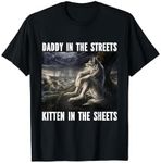 Kitten In The Sheets Funny Alpha Werewolf Wolf Meme T-Shirt