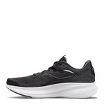 Saucony Men's Ride 15 Walking Shoe, Black White, 9 UK