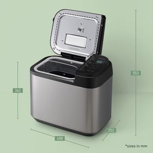 Panasonic Fully Automatic Bread Maker – 31 Programs, Yeast & Nut Dispenser, Silver