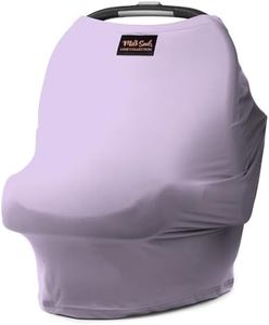 Milk Snob Original 5-in-1 Luxe Nursing Cover in Lavender - Added Privacy Breastfeeding Cover, Car Seat Cover for Carrier, Stroller, High Chair, Shopping Cart, Lounger Canopy, Newborn Essentials