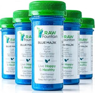 Immunity Shots w/ Blue Spirulina, Agave, Lemon, Ginger, 20pk, 2fl Oz | Raw, Cold Pressed, All Natural, Packed w/ Vitamin C, No Artificial Flavors, Vegan, Boosts Immunity, Unpasteurized