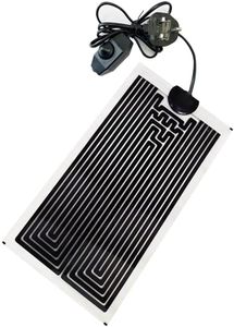 GERUI heating pad for glass containers, adjustable heating pad for reptiles with temperature control for reptiles, snakes, lizards, geckos, spiders, caterpillars, aquarium (7W)