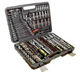 VOLTZ Tool Kit 216 pcs Dr Socket Professional Ratchet Socket tool Set 1/2 1/4 3/8 Tools Toolbox With Heat Treatment & Chrome Finishing