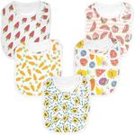 KiddyStar Double Layer Baby Bibs | Ideal For Drooling, Teething, Feeding Infants | Organic Cotton, Thick, Snap Closure