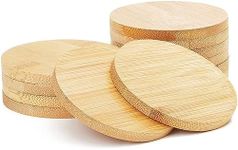 Juvale Round Bamboo Coasters Set for Drinks (12 Pack)