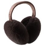 Simplicity Unisex Warm Faux Furry Winter Outdoor EarMuffs Foldable Ear Warmer, Folded_coffee, One Size