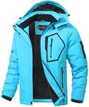 UTWGN Men's Ski Jacket Winter Warm Snow Coat Waterproof Windbreaker Hooded Work Outerwear Snowboarding Jackets