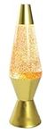 ALAYSTAR Deluxe 15 Inch Bullet Design Glitter Lamp (Gold)- Sparkly Calming Motion- Gold Lava Lamp- Ideal Present for Your Loved Ones