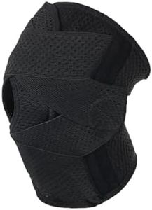 Knee Arthritis Support Brace Guard Stabilizer Strap Wrap Open Adjustable Sport Black XL