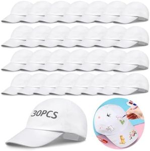 B bangcool DIY Kids Baseball Caps Hats - White DIY Creative Painting Polyester Sun Hat Sports Cap for Kids