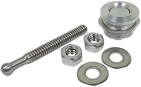 Quik-Latch Products Brushed Aluminum Low Profile Locking Quick Release Hood Pin Kit5 22mm