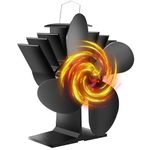 Foedo 4-Blade Fireplace Fan - Effective Warm Air Circulation for Wood/Pellet Stoves & Fireplaces - Indoor/Outdoor Use