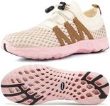 ALEADER Womens Water Shoes Quick Drying Aqua Swimming Shoes for Beach Slip On Pool Shoes Apricot Pink 6 B(M) US