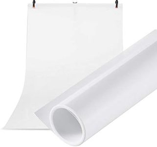Selens Toile de fond en PVC - 100 x 200 cm - Blanc - Imperméable - Mat - Pour studio photo, portrait, photographie de produits d'animaux de compagnie