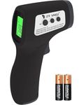 DR VAKU Plastic Digital Thermometer For Fever Non-Contact Laser Infrared Forehead Thermometer Temperature Gun Accurate Reading with Large Display [Battery Included] - Black
