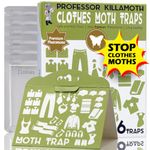 Professor Killamoth Clothes Moth Traps | Child And Pet Safe | No Insecticides | Premium Attractant | Protect Clothes, Sweaters, Wool, Carpet | Safe Moth Killer