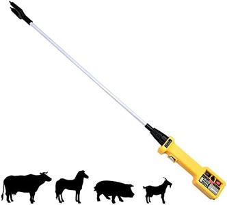 LeadSeals Electric Livestock Prod Rechargeable Cattle Prod Stick with LED Light Waterproof Animal Stock Prod Shock for Cattles Pigs Sheeps Dogs (105cm/41.3")