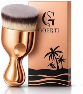 Angled Flat Foundation Brush High Density Face Body Kabuki Makeup Brush for Liquid Foundation Powder Cream Contour Buffing Stippling Blending