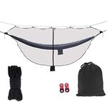 Mosquito net for Camping Hammock, Compact Lightweight Hammock Netting, 12' Long with Dual Sides Zippers Fits All Camping Hammocks