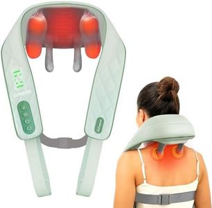 Snailax Masseur de nuque sans fil 4D avec chaleur, masseur de nuque shiatsu avec massage par pétrissage, masseur électrique pour nuque épaule jambe dos, cadeaux, Vert